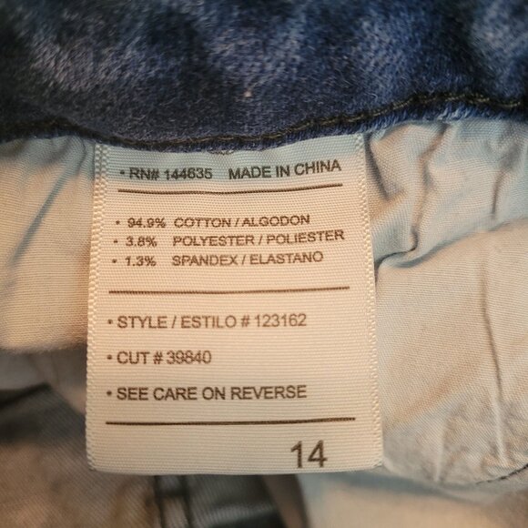 KanCan Jeans Size 14 Skinny Ankle High Rise Medium Light Wash Denim Raw Hem - Picture 4 of 9